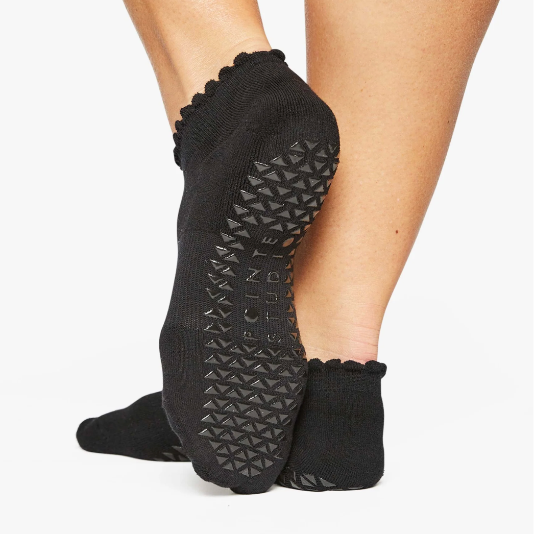 Pilates Socken mit Smiley - rutschfeste Sohle