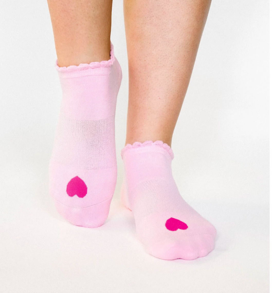 Pilates Socken mit Smiley - rutschfeste Sohle