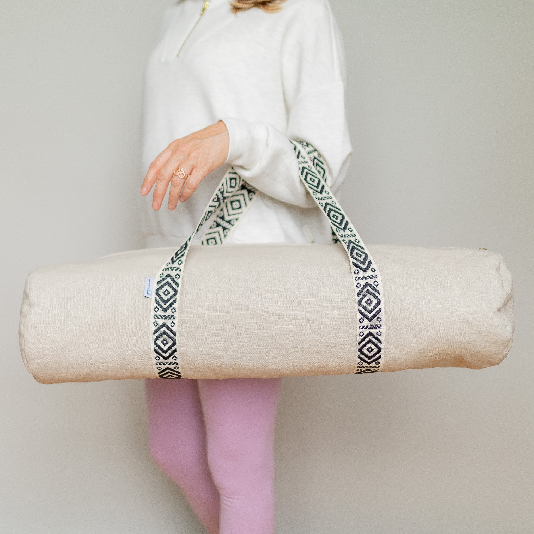 Yogamattentasche aus Leinen by veryYOGA