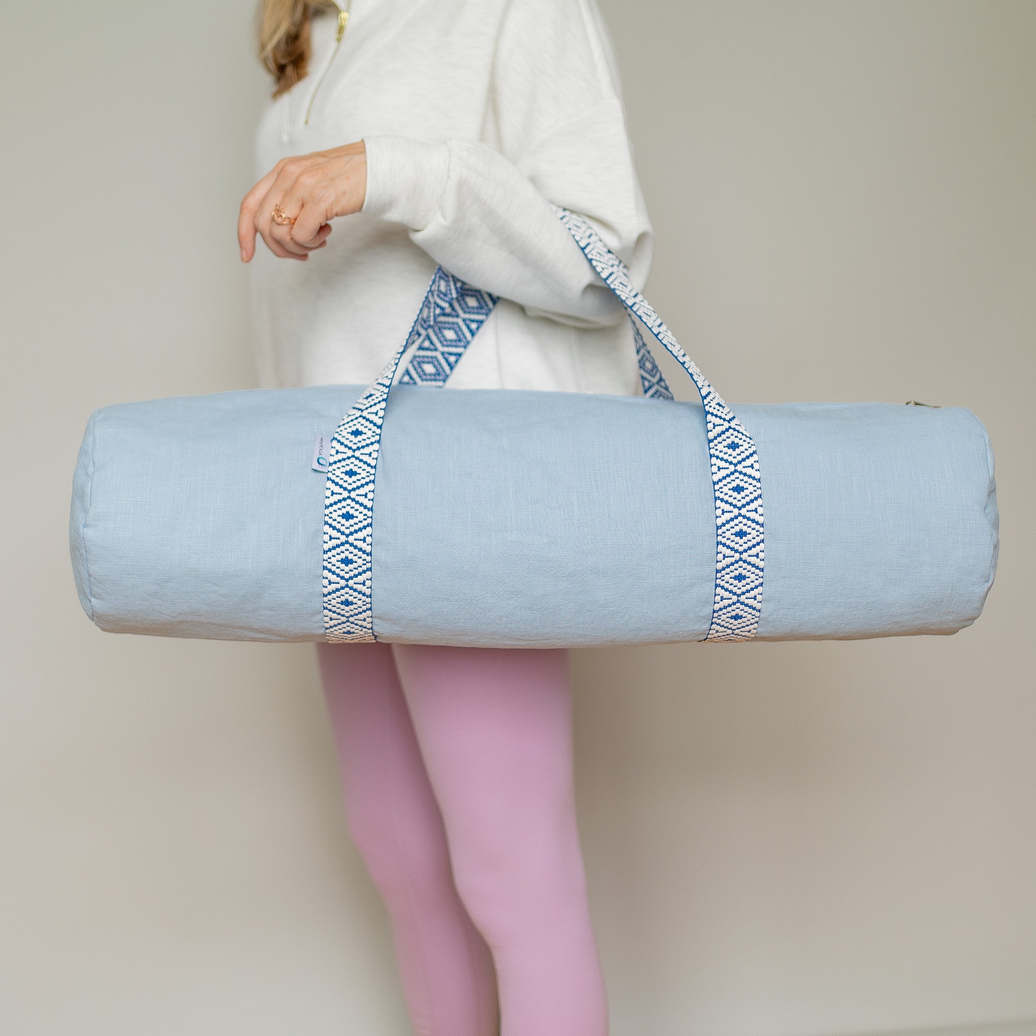 Yogamattentasche aus Leinen by veryYOGA